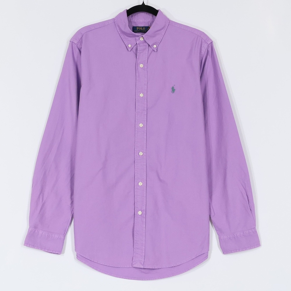 Polo Ralph Lauren Button Down Shirt Mens M Purple Classic Fit Preppy $125 NWT